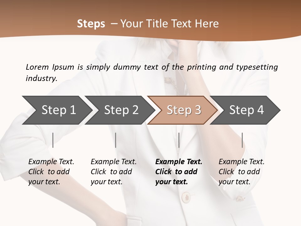 Business Person Toothy Smile PowerPoint Template