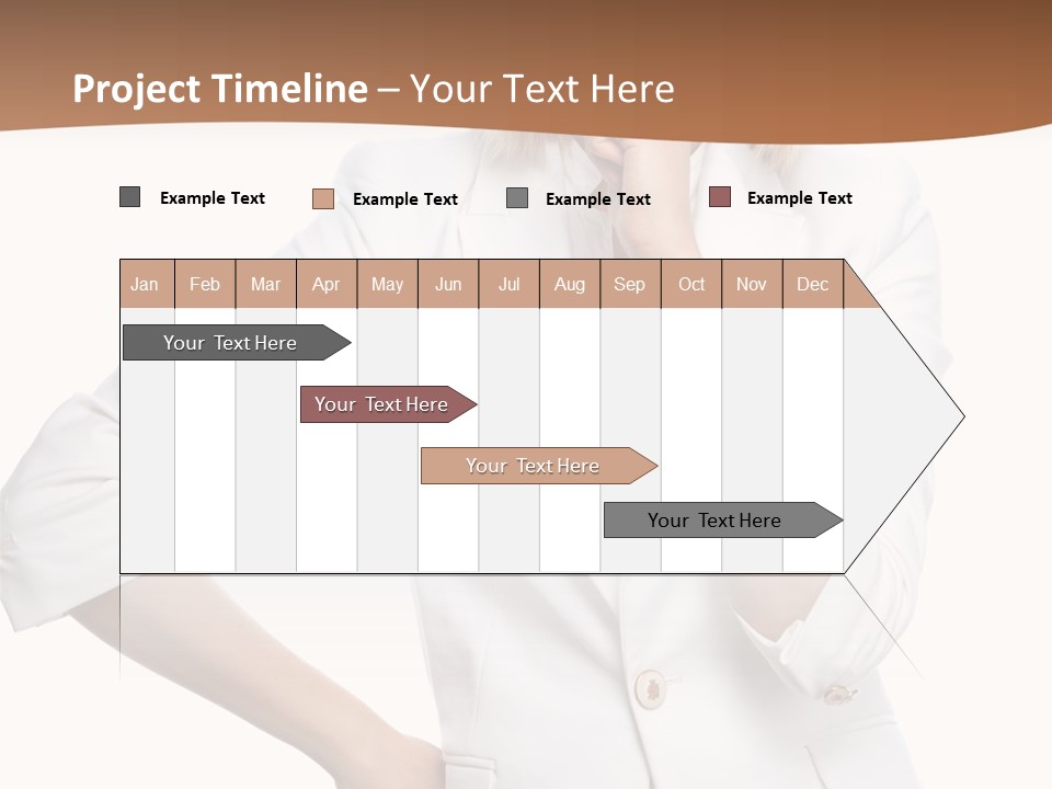 Business Person Toothy Smile PowerPoint Template