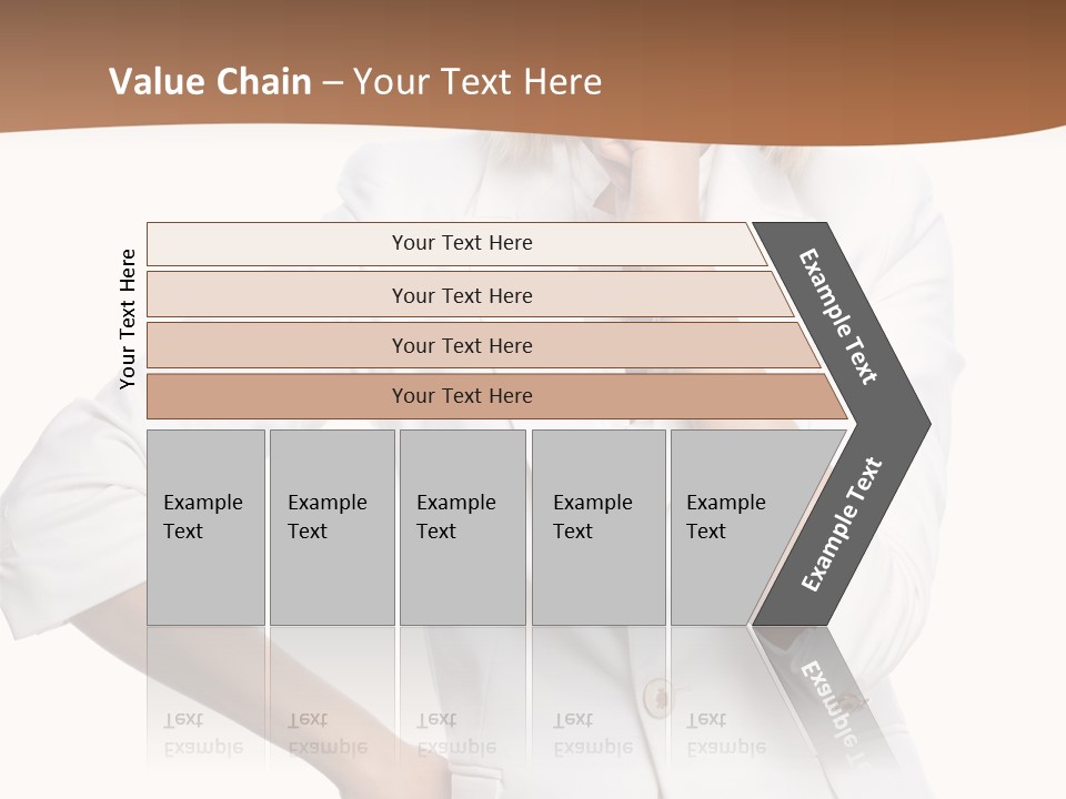 Business Person Toothy Smile PowerPoint Template