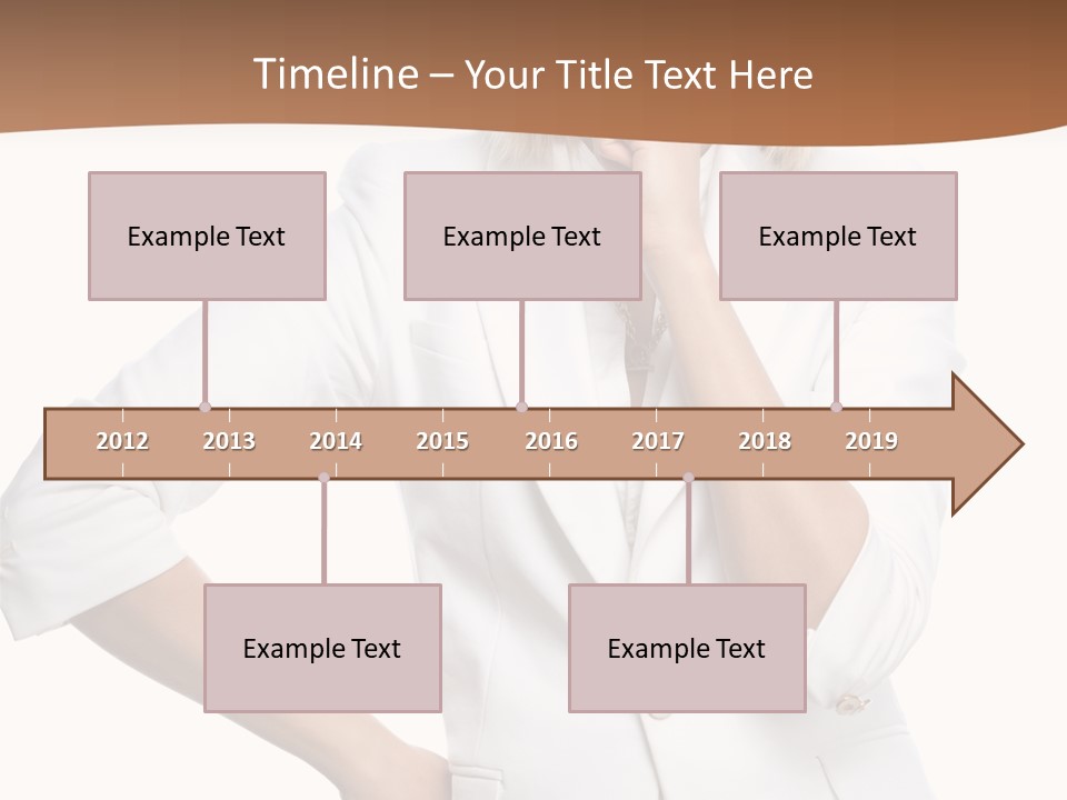 Business Person Toothy Smile PowerPoint Template