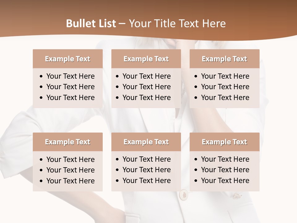 Business Person Toothy Smile PowerPoint Template