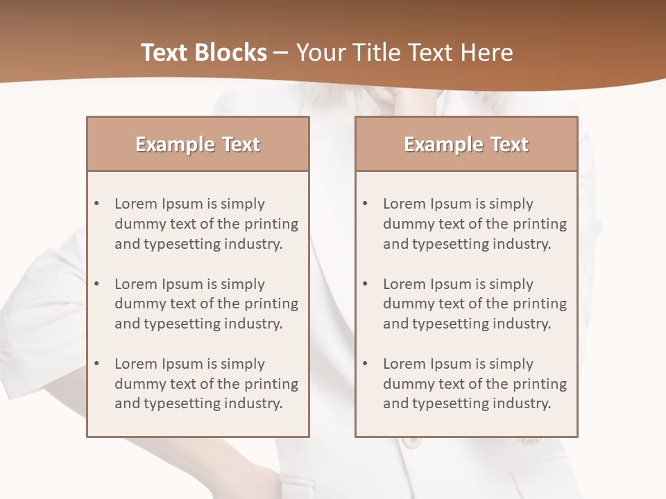 Business Person Toothy Smile PowerPoint Template