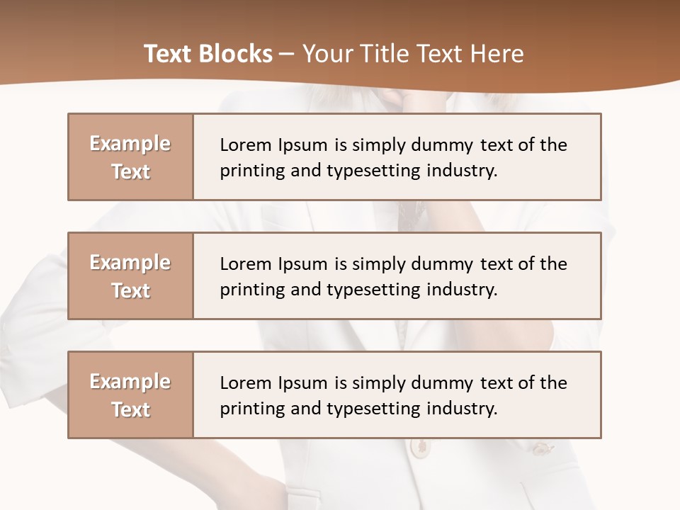 Business Person Toothy Smile PowerPoint Template