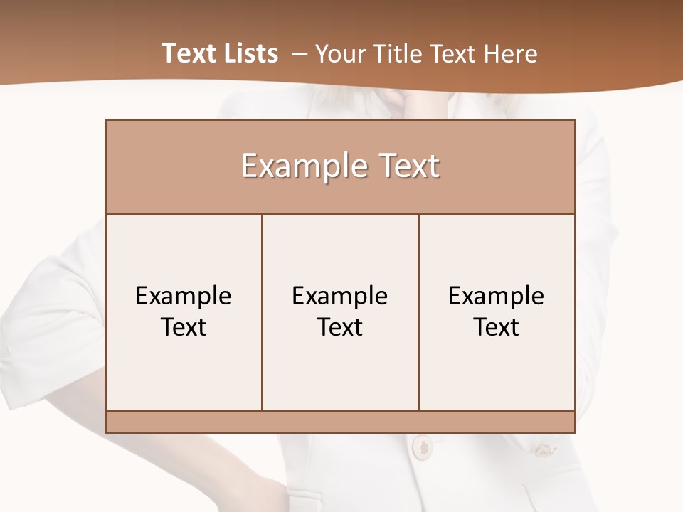 Business Person Toothy Smile PowerPoint Template