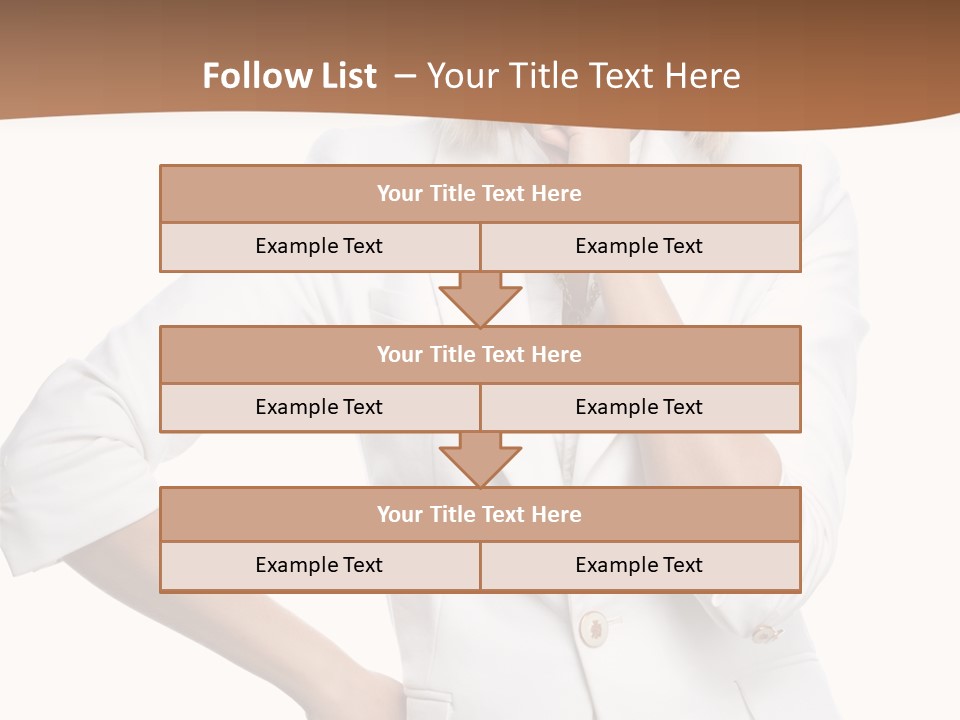 Business Person Toothy Smile PowerPoint Template
