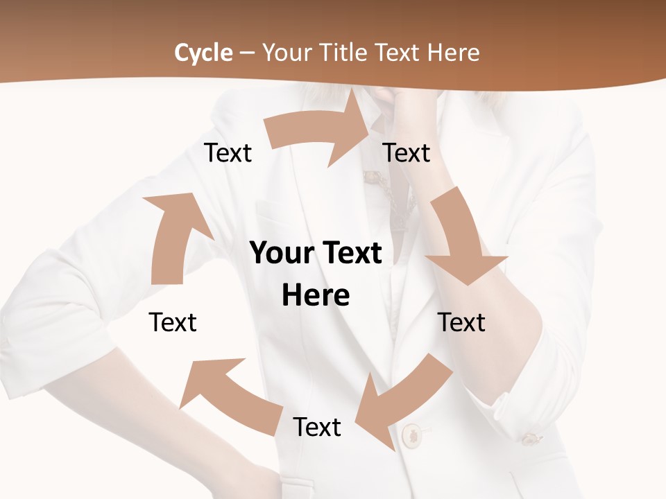 Business Person Toothy Smile PowerPoint Template