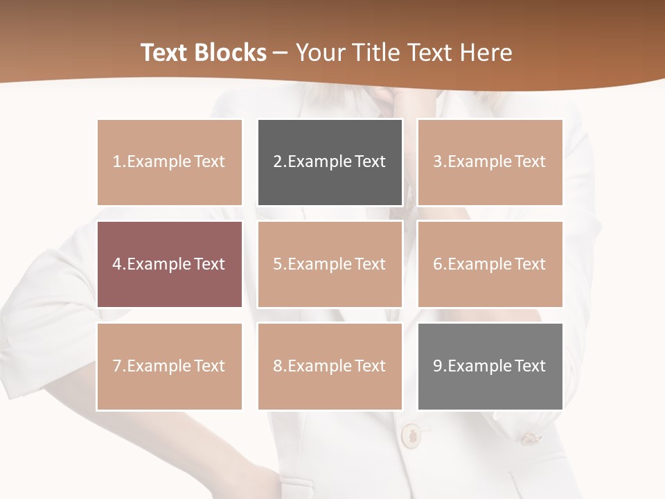 Business Person Toothy Smile PowerPoint Template