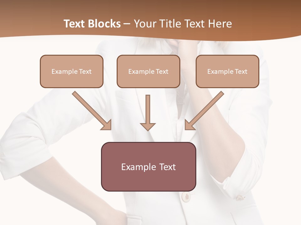 Business Person Toothy Smile PowerPoint Template