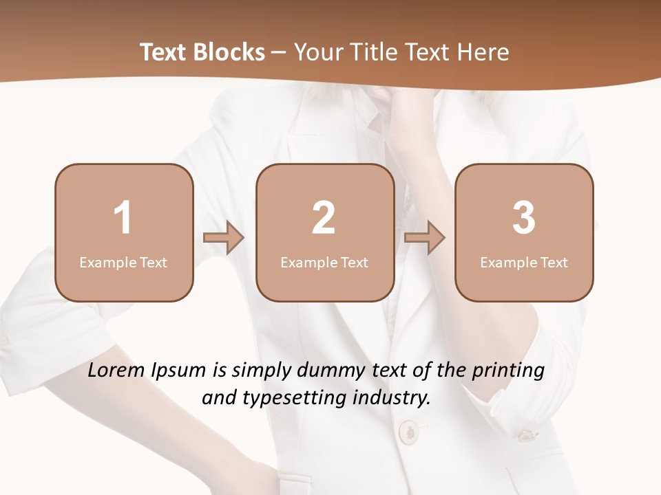 Business Person Toothy Smile PowerPoint Template