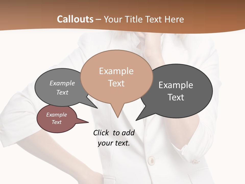 Business Person Toothy Smile PowerPoint Template
