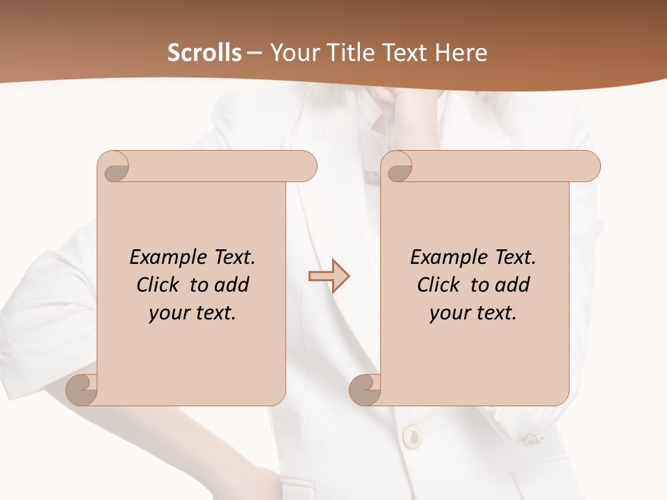 Business Person Toothy Smile PowerPoint Template