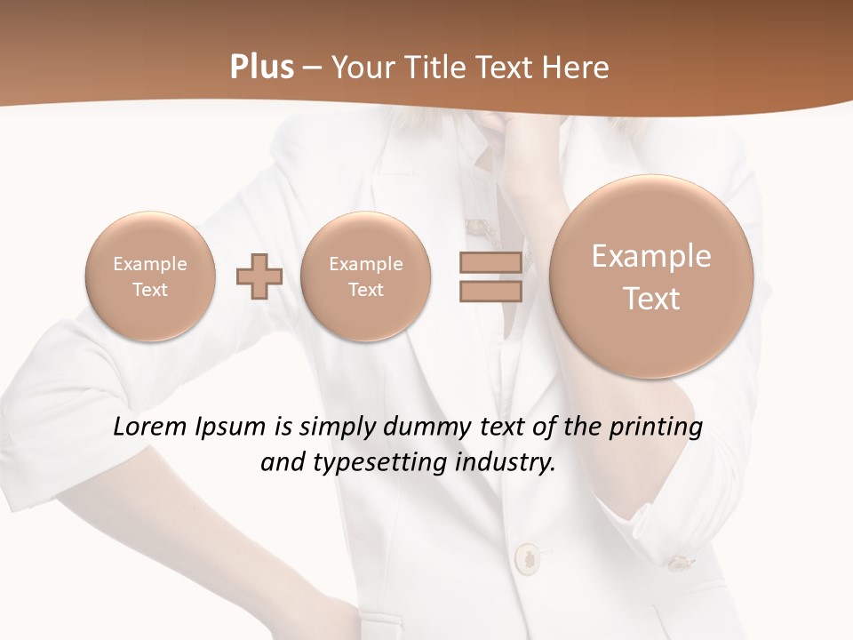 Business Person Toothy Smile PowerPoint Template