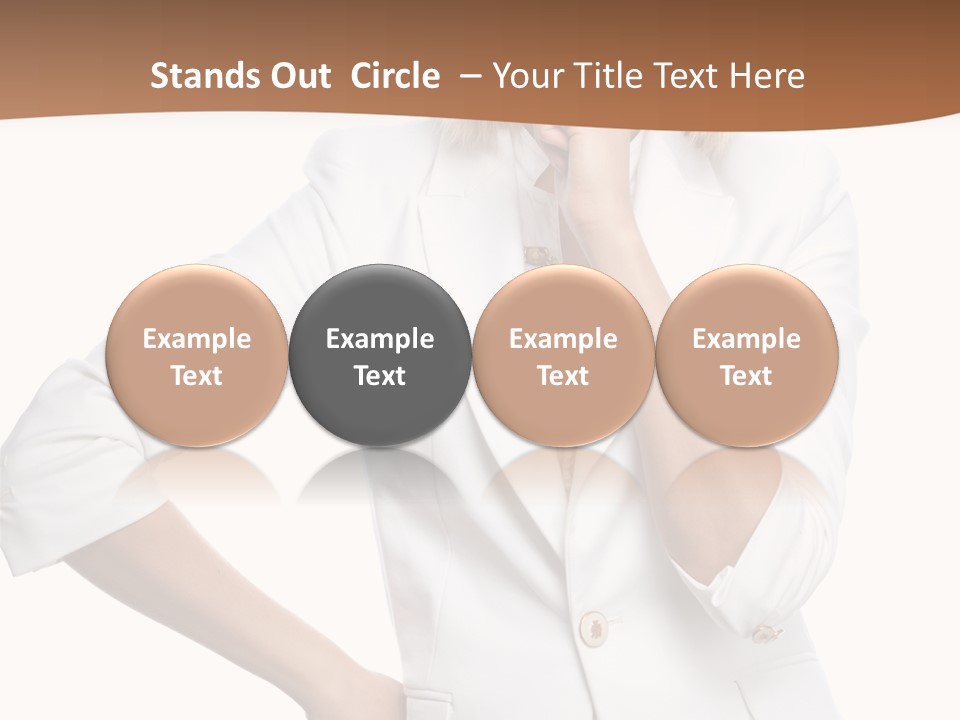 Business Person Toothy Smile PowerPoint Template