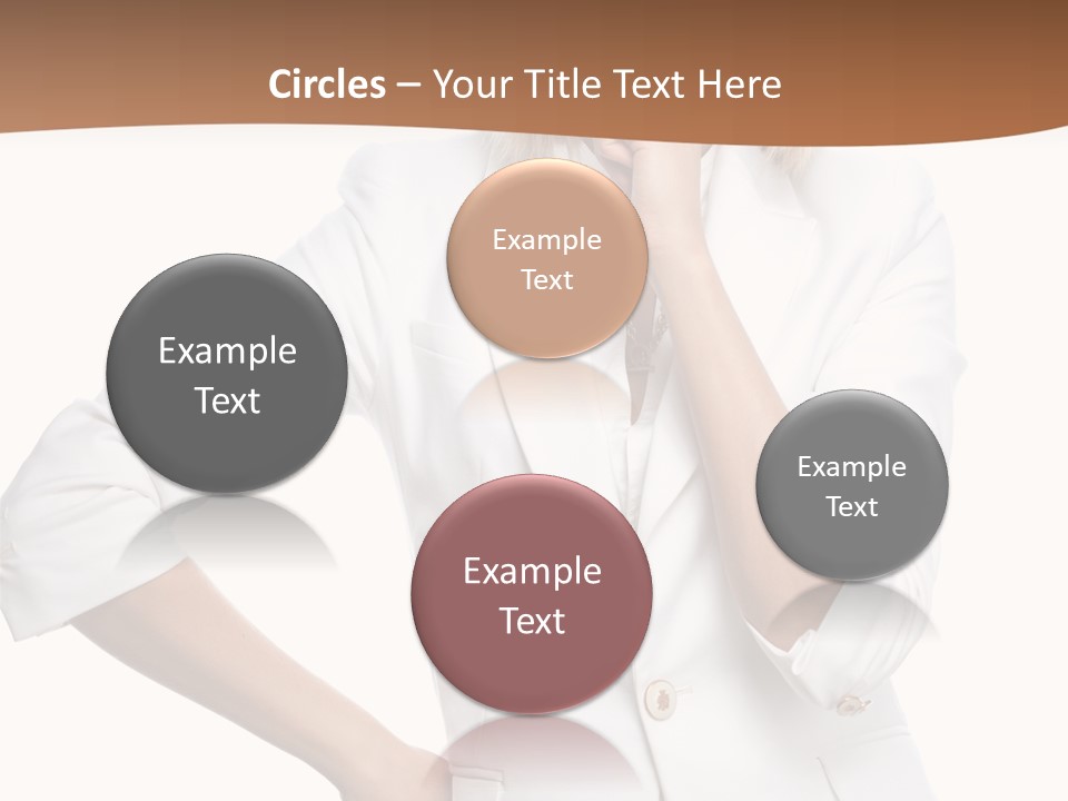 Business Person Toothy Smile PowerPoint Template