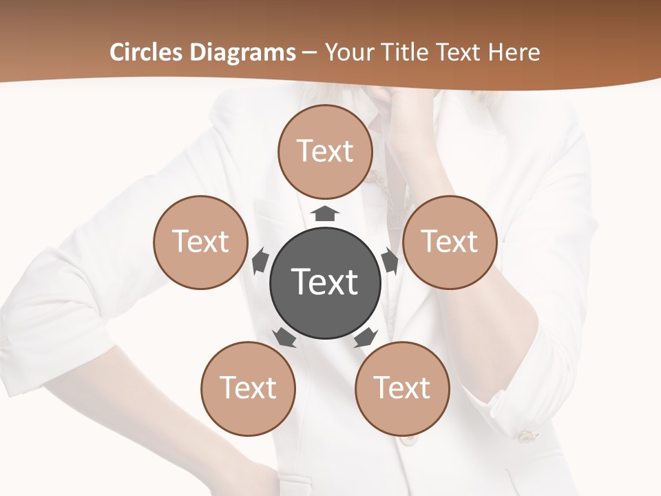 Business Person Toothy Smile PowerPoint Template