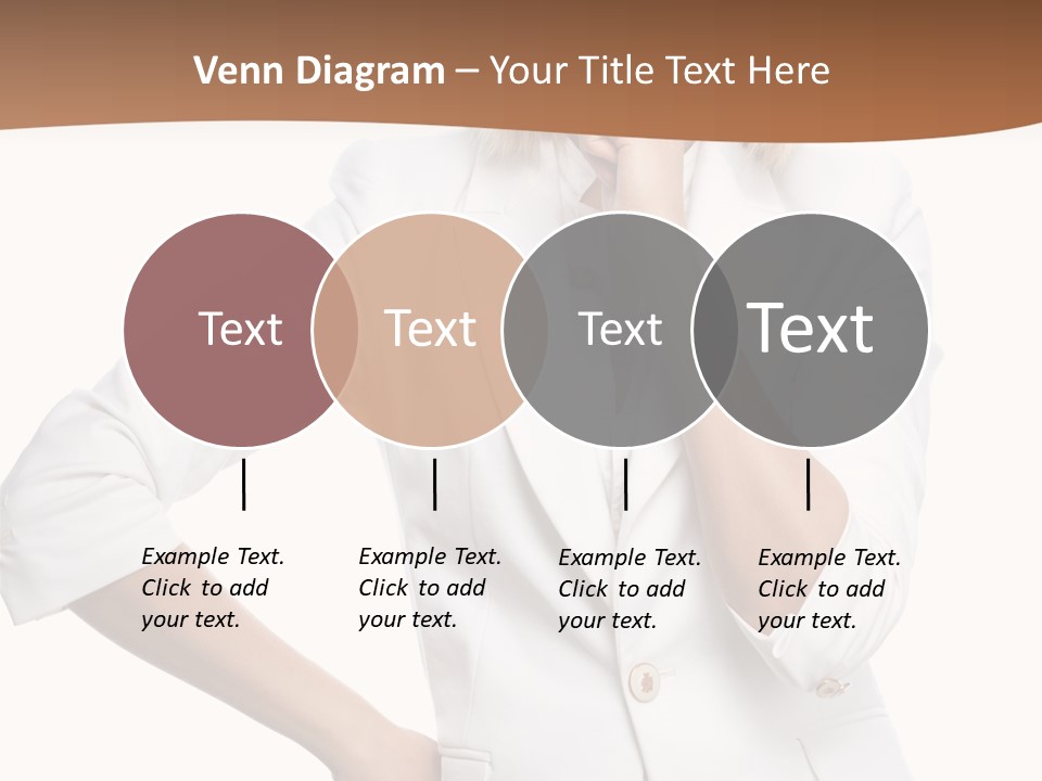Business Person Toothy Smile PowerPoint Template