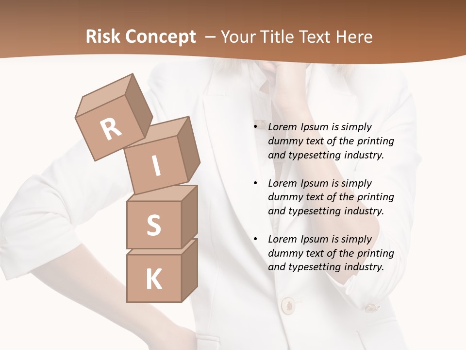 Business Person Toothy Smile PowerPoint Template