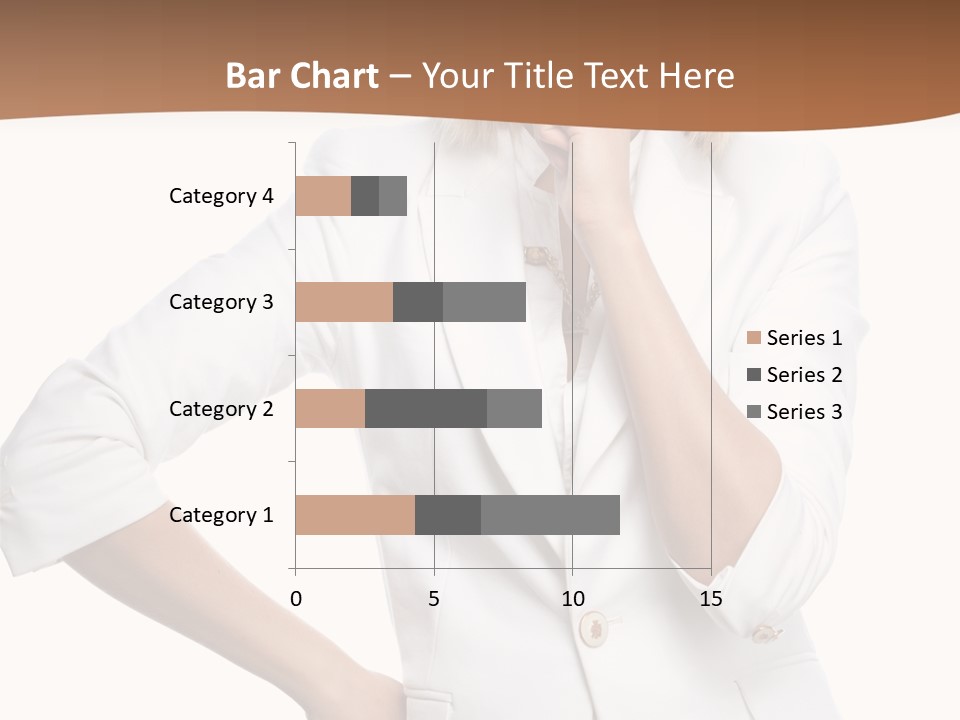 Business Person Toothy Smile PowerPoint Template