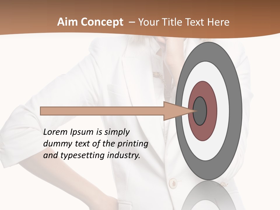 Business Person Toothy Smile PowerPoint Template