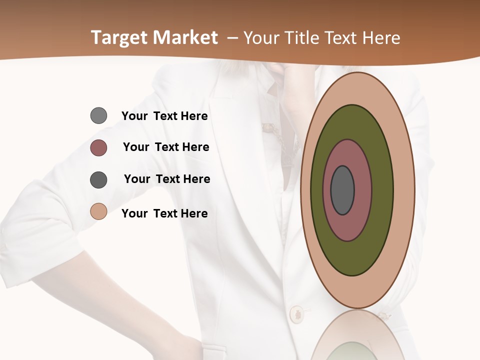 Business Person Toothy Smile PowerPoint Template