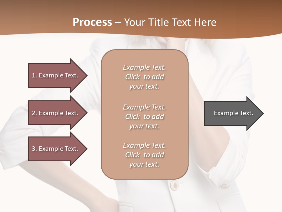 Business Person Toothy Smile PowerPoint Template