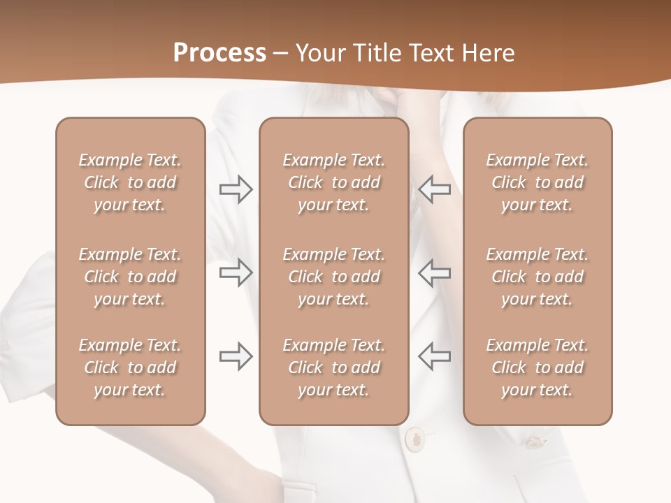 Business Person Toothy Smile PowerPoint Template