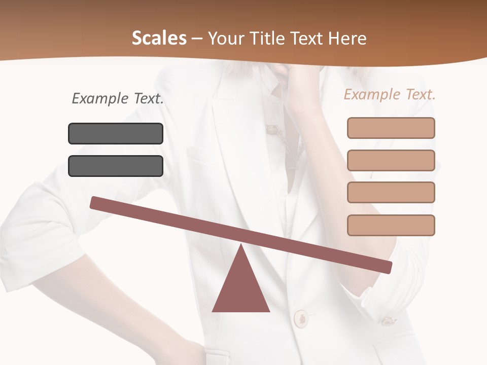 Business Person Toothy Smile PowerPoint Template