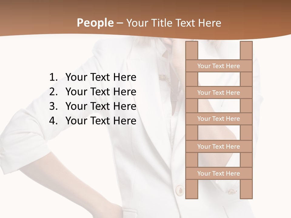 Business Person Toothy Smile PowerPoint Template