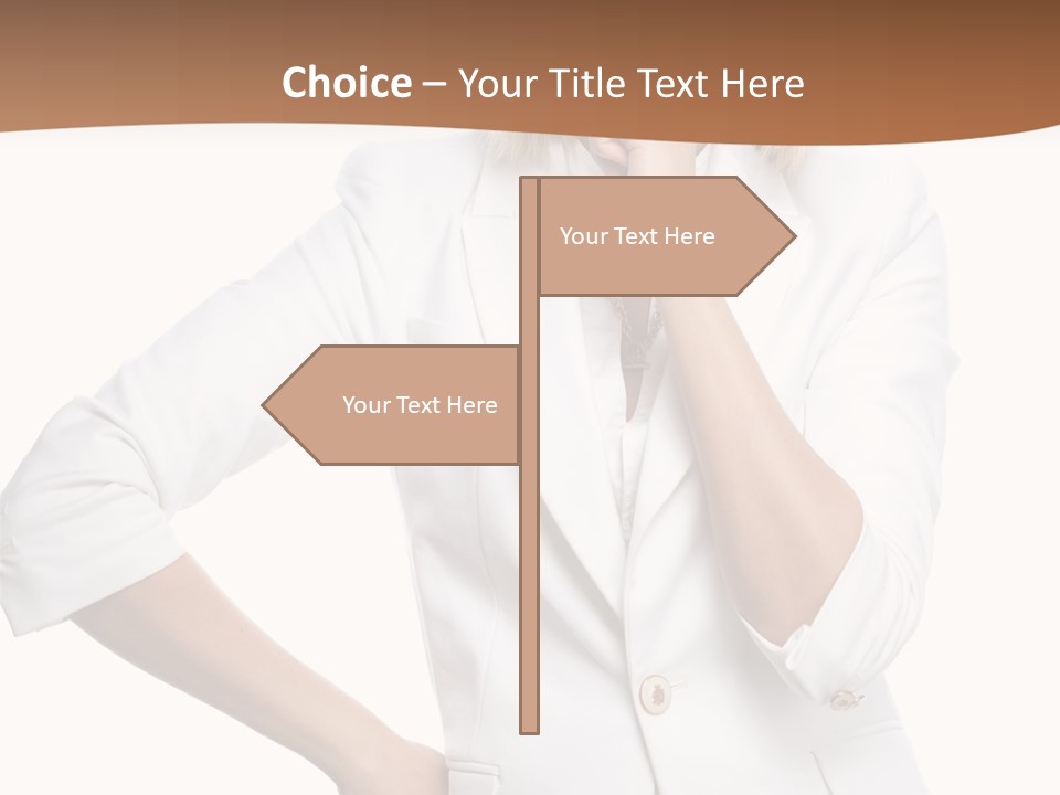 Business Person Toothy Smile PowerPoint Template