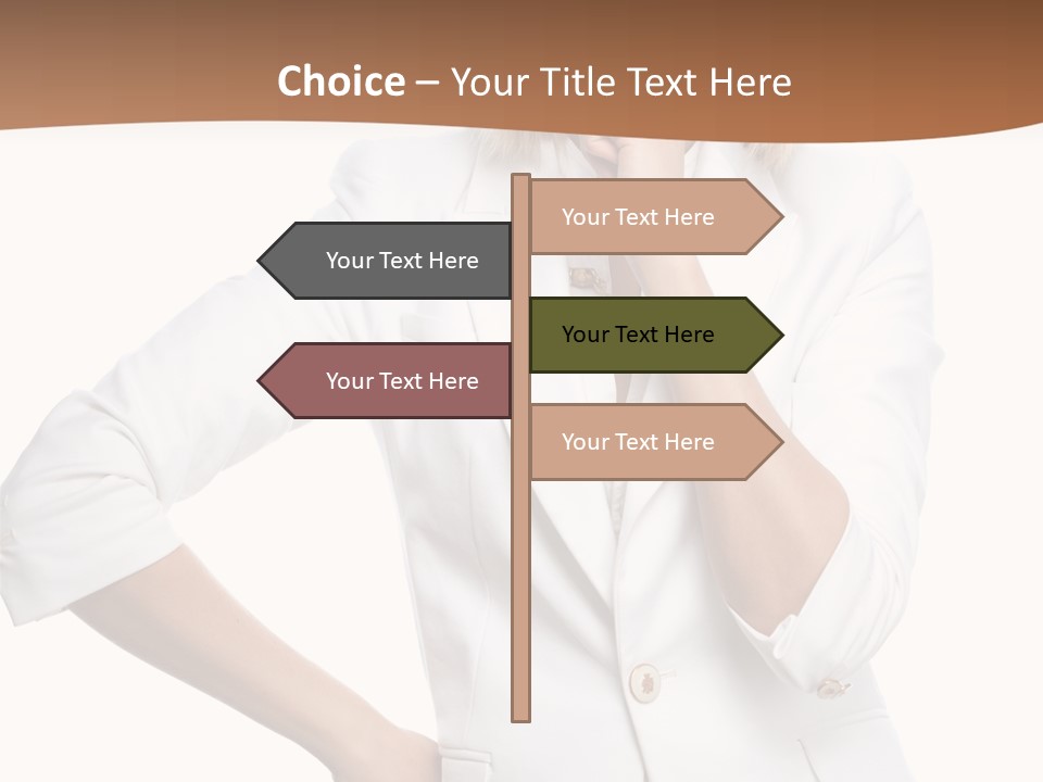 Business Person Toothy Smile PowerPoint Template
