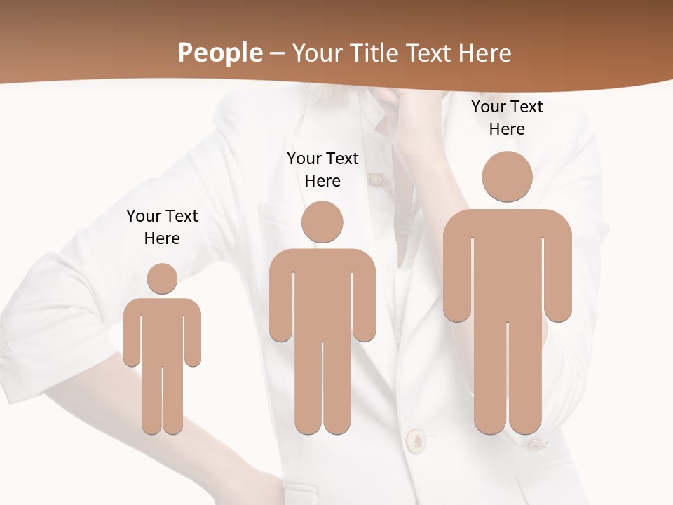 Business Person Toothy Smile PowerPoint Template