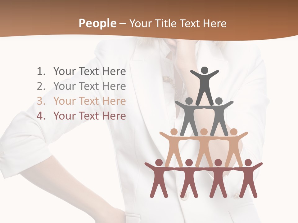 Business Person Toothy Smile PowerPoint Template