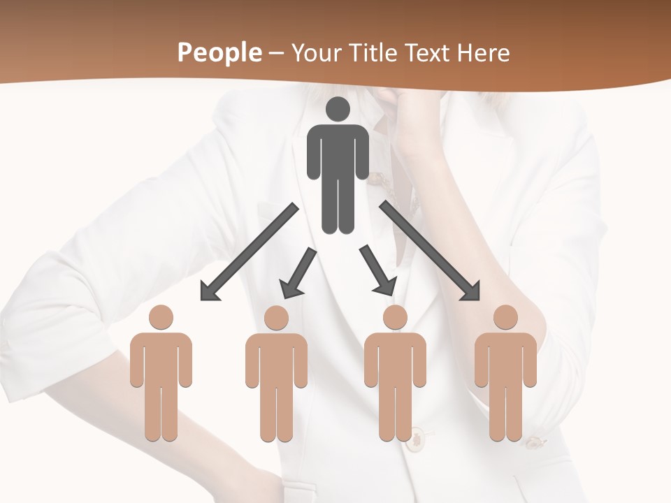 Business Person Toothy Smile PowerPoint Template