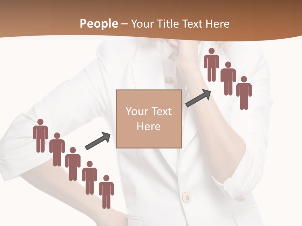 Business Person Toothy Smile PowerPoint Template