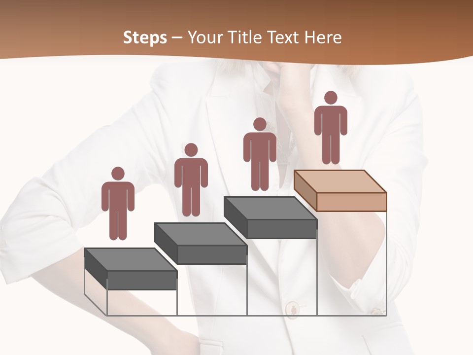 Business Person Toothy Smile PowerPoint Template