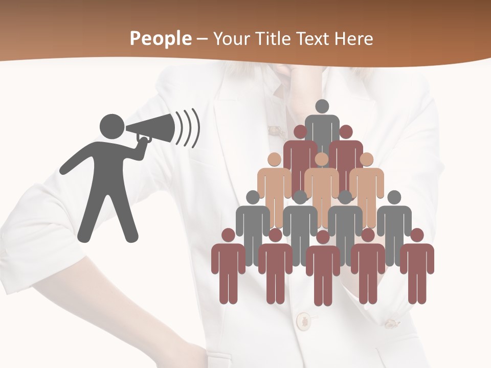 Business Person Toothy Smile PowerPoint Template