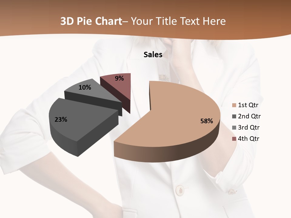 Business Person Toothy Smile PowerPoint Template