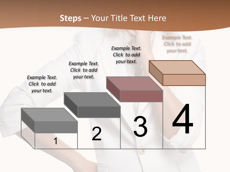 Business Person Toothy Smile PowerPoint Template