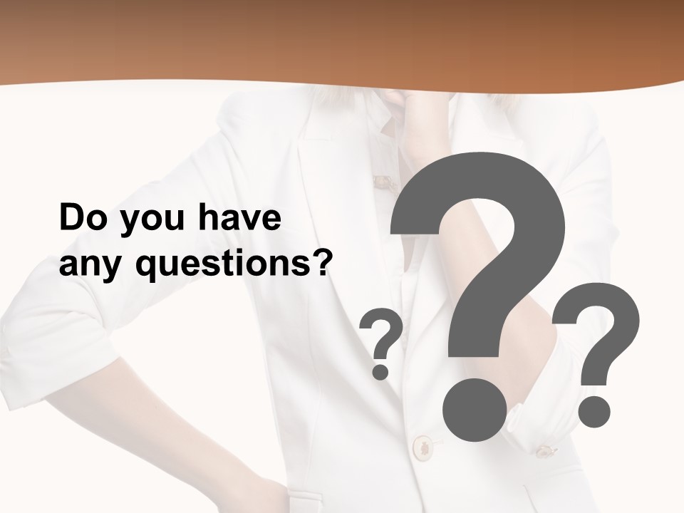 Business Person Toothy Smile PowerPoint Template