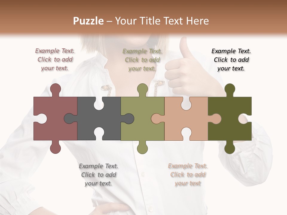 Businessperson Model Hands PowerPoint Template