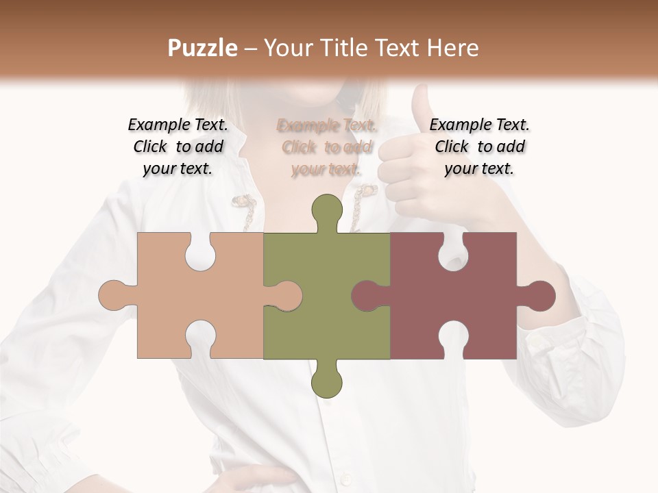 Businessperson Model Hands PowerPoint Template