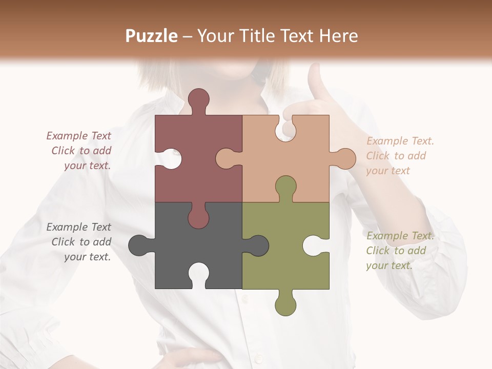 Businessperson Model Hands PowerPoint Template