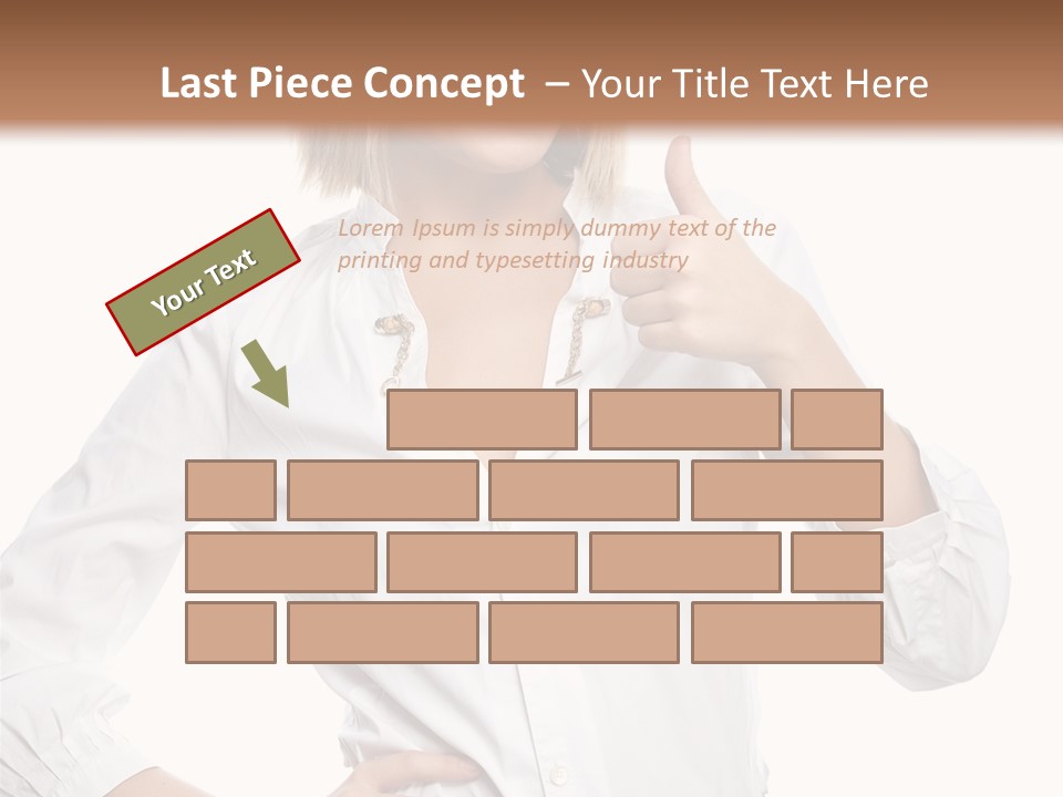 Businessperson Model Hands PowerPoint Template