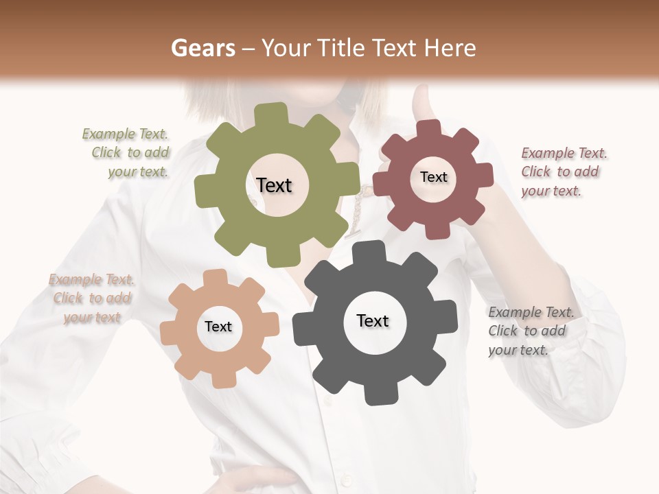 Businessperson Model Hands PowerPoint Template