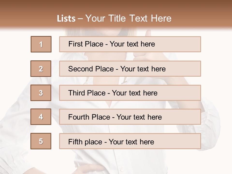 Businessperson Model Hands PowerPoint Template