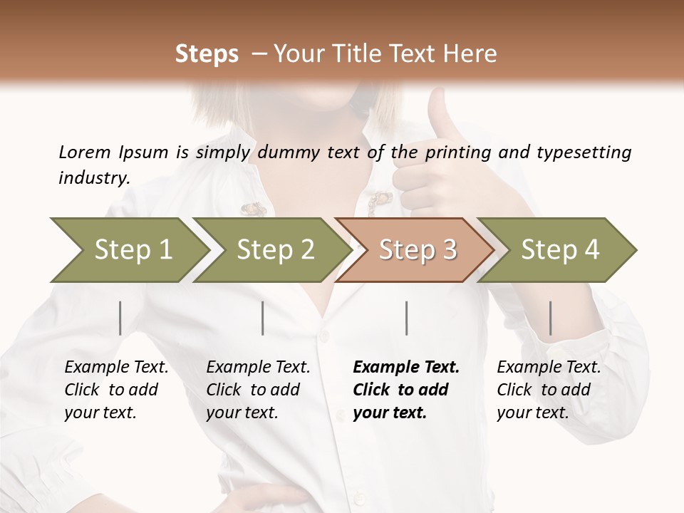 Businessperson Model Hands PowerPoint Template