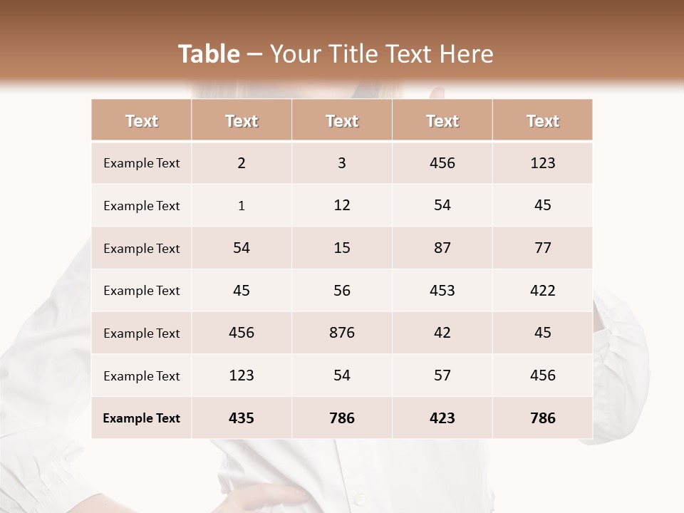 Businessperson Model Hands PowerPoint Template