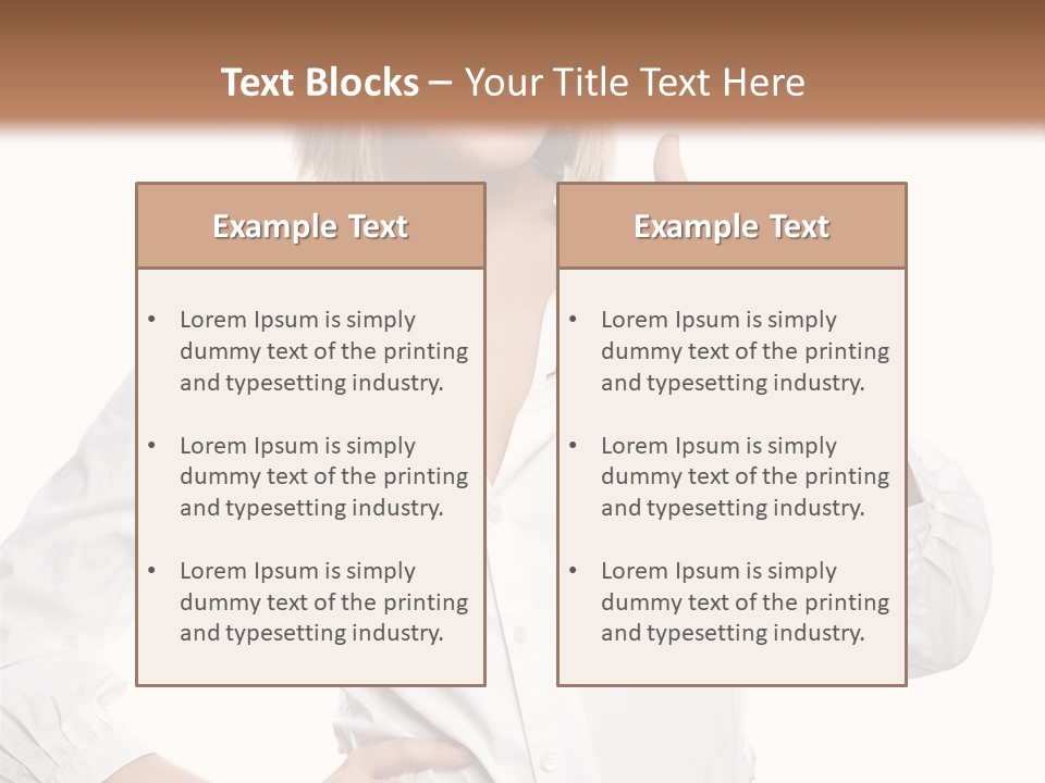 Businessperson Model Hands PowerPoint Template
