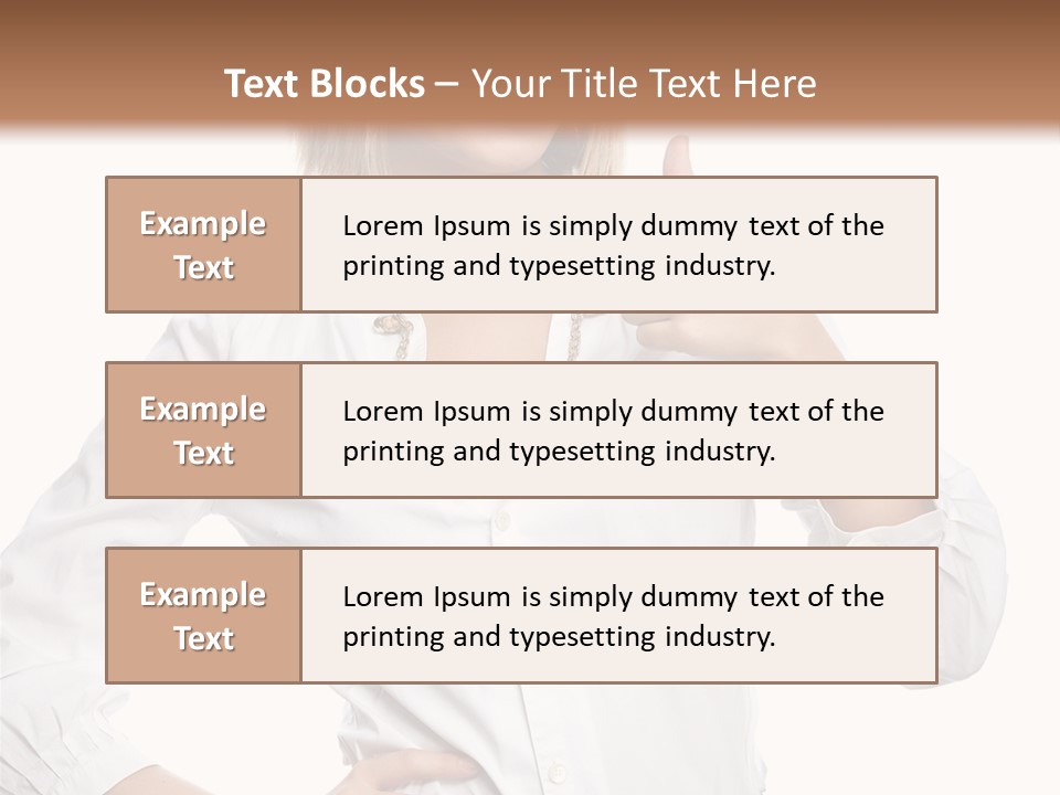 Businessperson Model Hands PowerPoint Template
