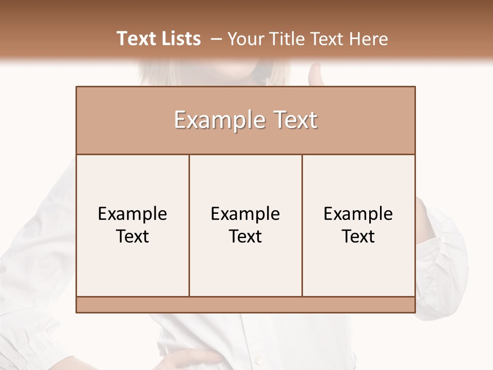 Businessperson Model Hands PowerPoint Template